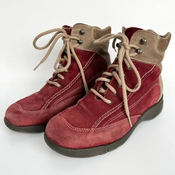 La Canadienne Suede Leather Waterproof Lace up Winter Snow Boots Sneakers Hiking - Picture 2 of 8